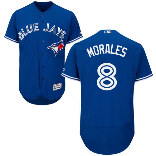 Blue Jays #8 Kendrys Morales Blue Flexbase Authentic Collection Stitched MLB Jersey